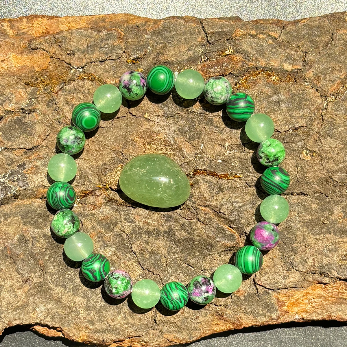 1pc/Abundance and Prosperity Bracelet, Made of Malachite Handmade Beaded Bracelet for Men and Women, Growth, Abundance and Posit