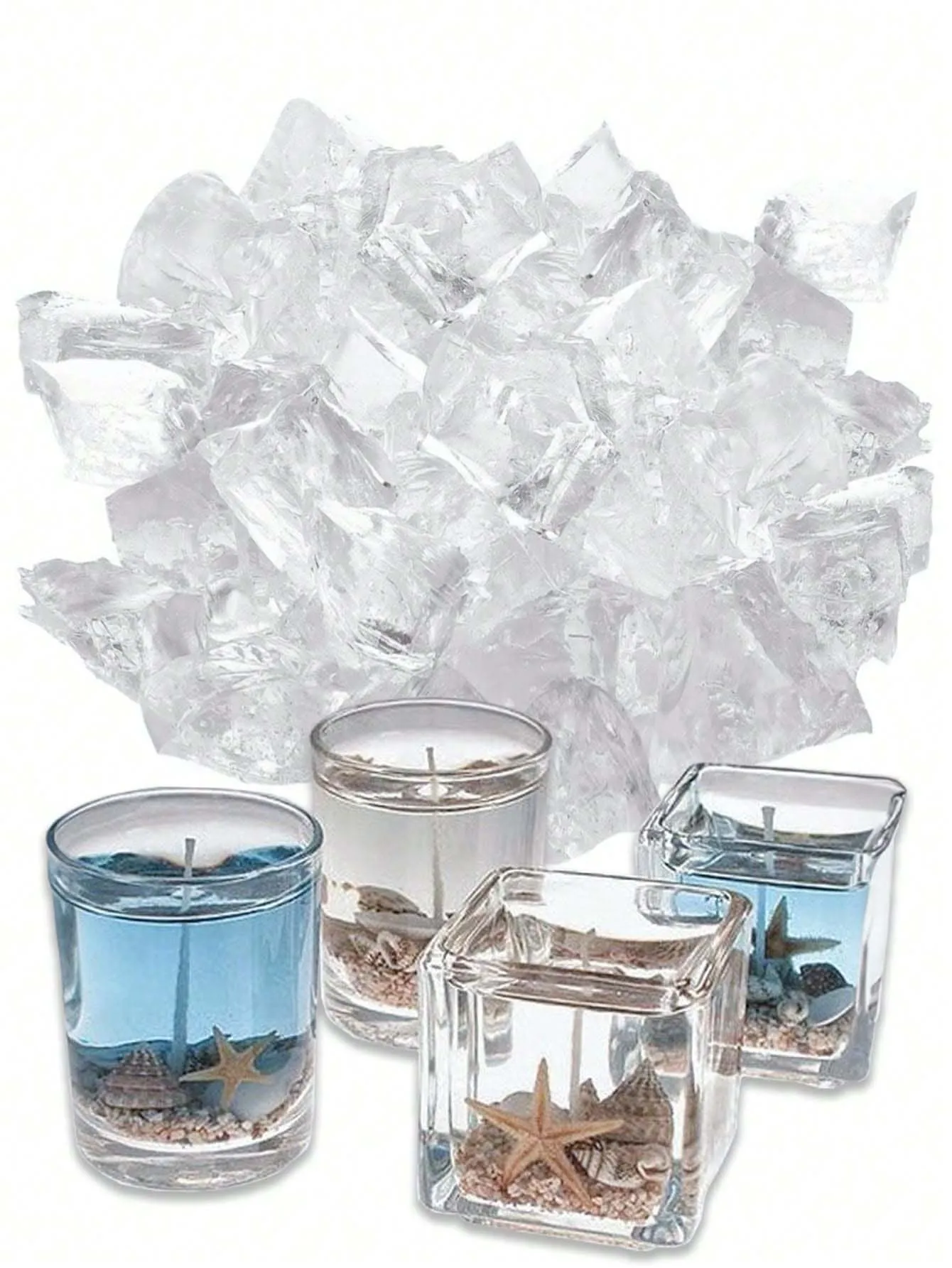 100g/500g/1kg Transparentes Gelwachs, handgemachtes Gelwachs für die Kerzenherstellung, Kristall-Gelwachs für die Kerzenherstellung, handgemachte Kerzenherstellung