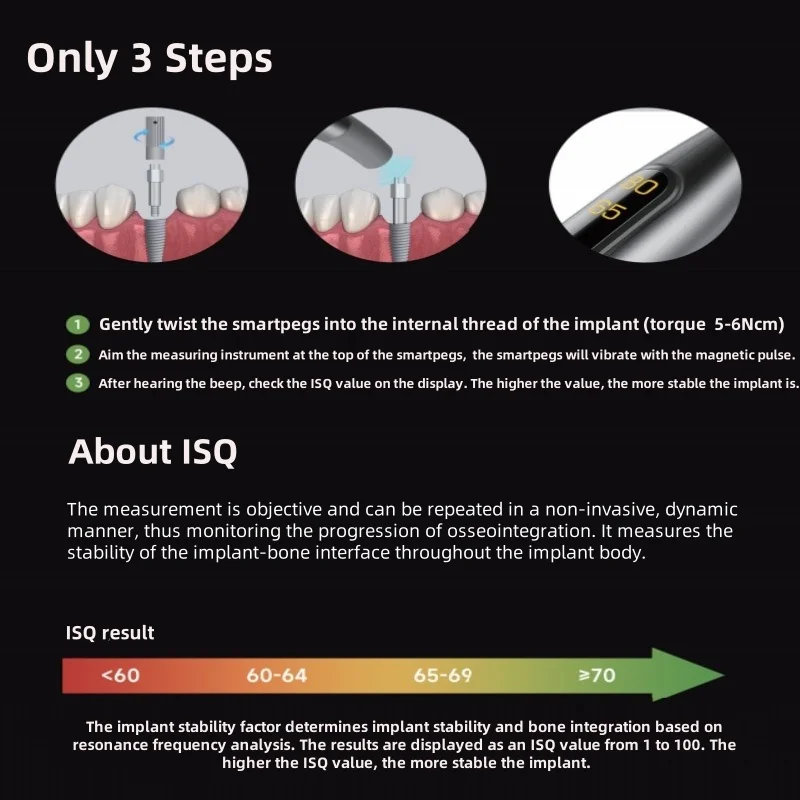 Factory Wholesale Oral Equipment Portable Cordless Dental Implant Stability Tester Measuring Meter