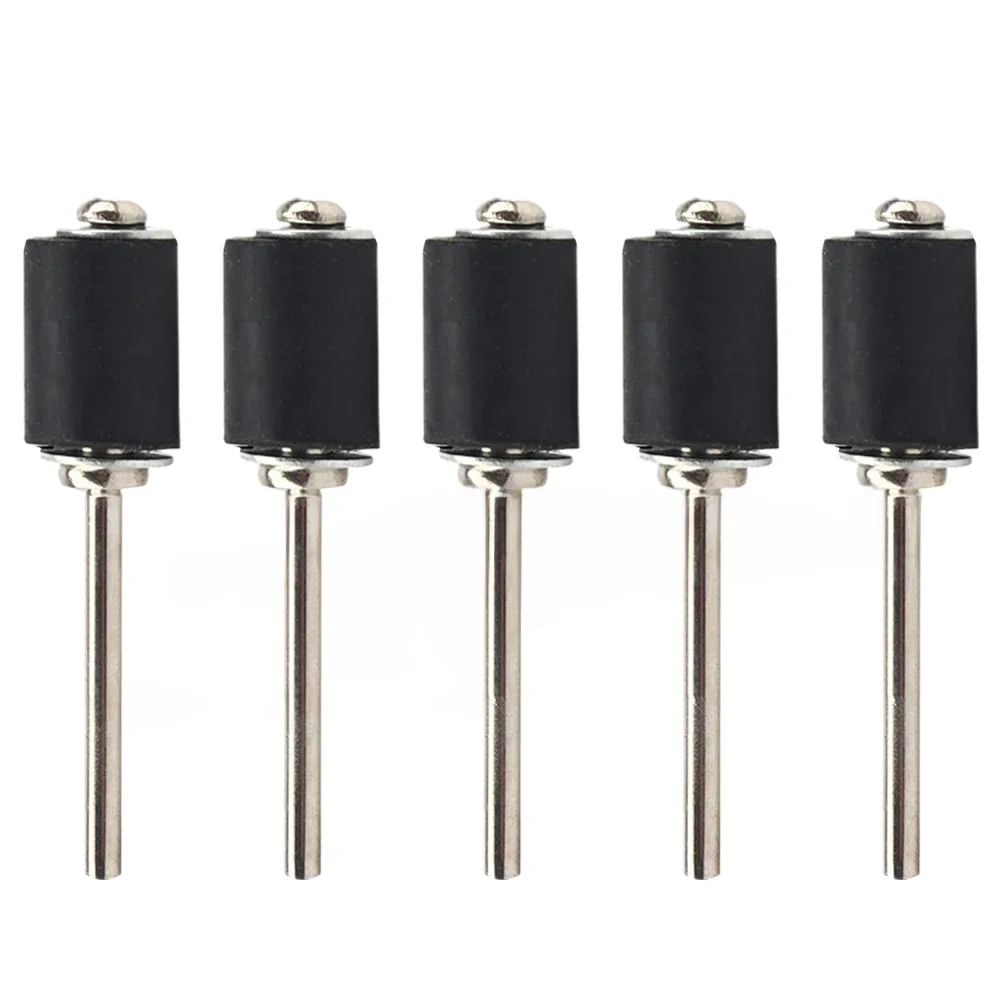Kit de ponçage de mandrin en caoutchouc, 5 pièces, 1/8 pouces, broyeur, tambour, papier de verre, Kit circulaire pour outil rotatif, outil abrasif 12.7mm/6.35mm/9.5m