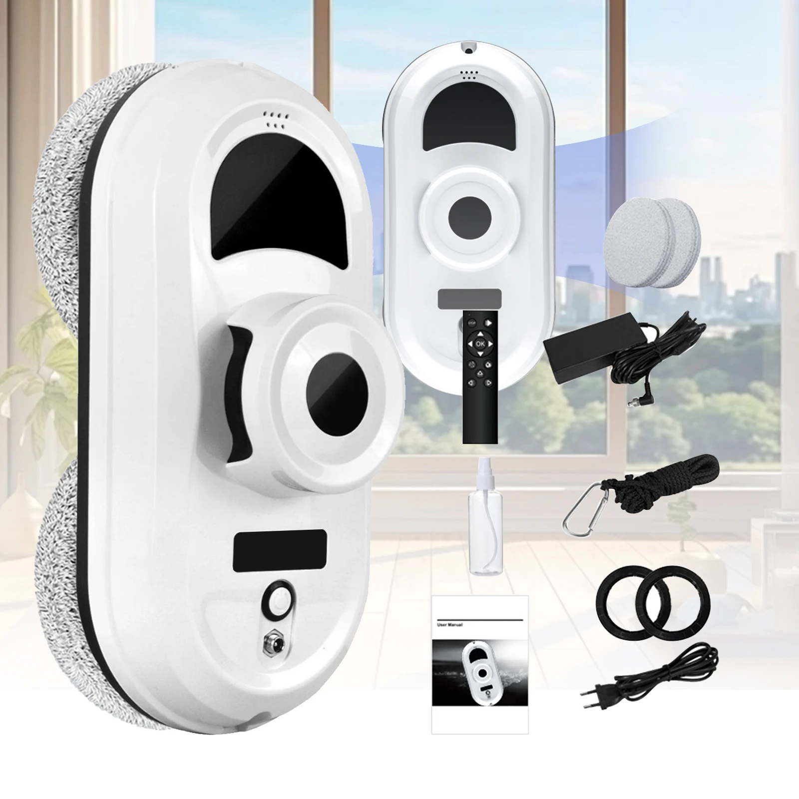 Thin Robot Vacuum Cleaner Window Cleaning Robot Window Electric Glass Limpiacristales Remote Control For Home
