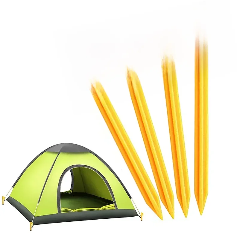 4 pièces/ensemble piquets de tente voyage en plein air tapis de plage Camping piquets fixes clous fixes piquets durables piquets clous accessoires