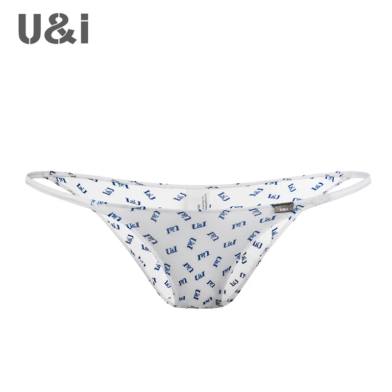 U&I sexy small briefs women's ultra-low waist printed nylon mini lightweight breathable girl intimate lover gift