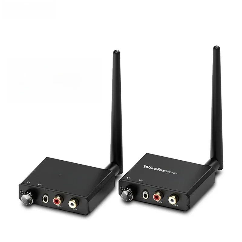 2,4 G digitaler kabelloser WLAN-Musikadapter, 50 m kabelloser Audio-Sender und Empfänger-Kit mit 3,5 mm R/L AUX für TV-Box, DVD-PC