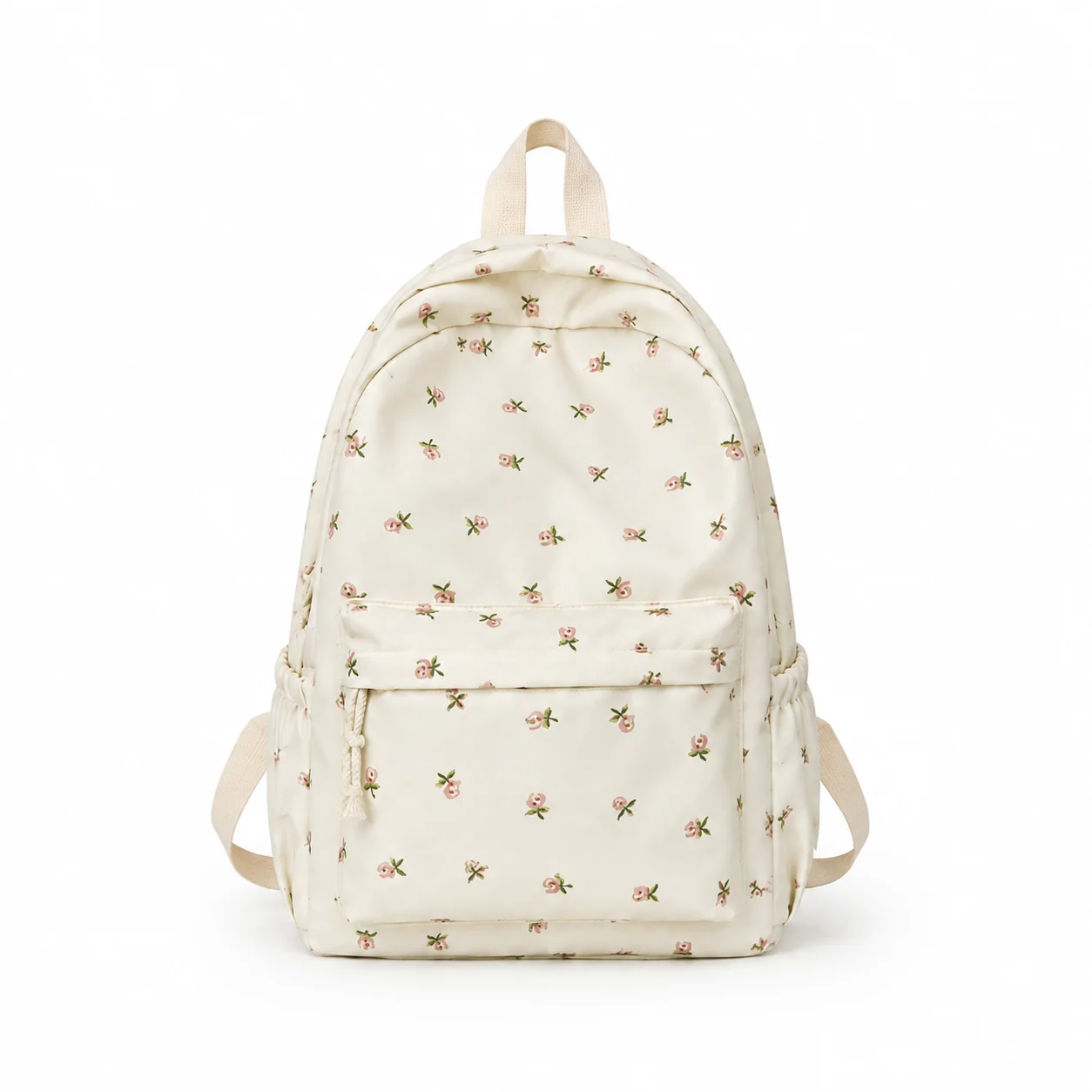 Women's Floral Print Backpack Cute Lightweight School Bag Large Capacity Casual Travel Daypack for Girls Students