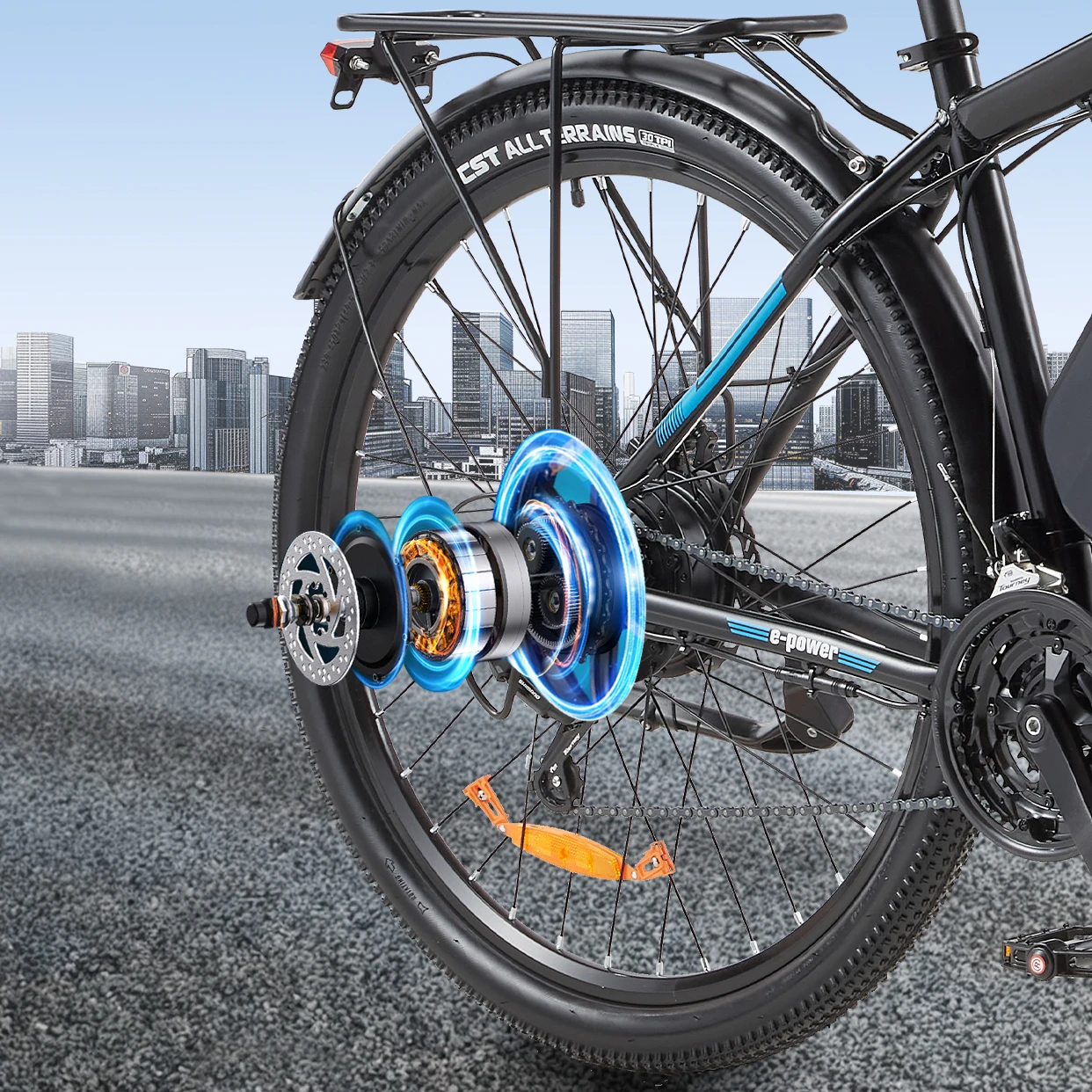 دراجات كهربائية PASEBIKE C29 250 وات 21AH 25KM 120KM تطبيق فرامل الزيت 29 بوصة * 2.125 CST مع مستشعر عزم الدوران #5