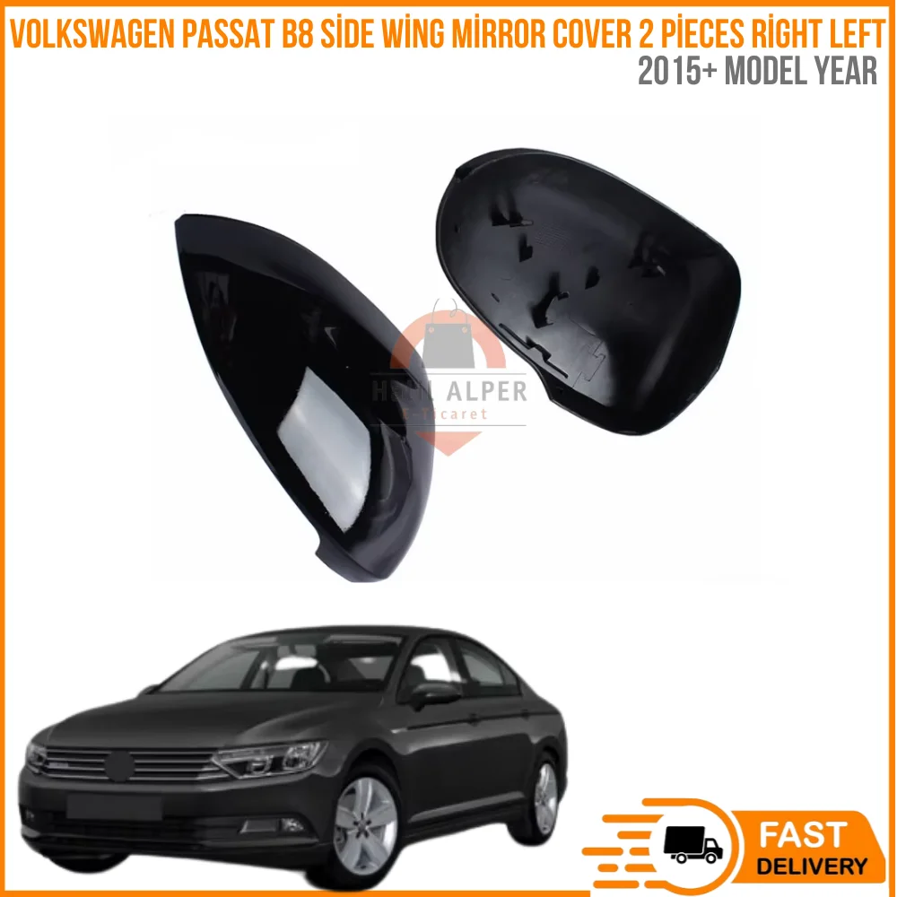 

For Volkswagen Passat B8 Side Wing Mirror Cover 2 Pieces Right Left (2015 +) Glossy Black Modified Auto Accessories Affordable