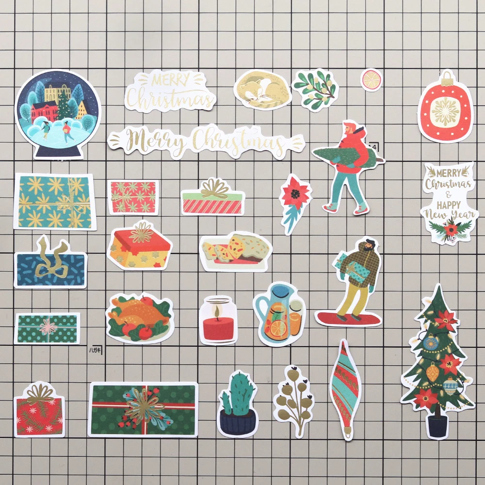 Creative Path 174 Stück Magic Time Scrapbooking Stanzformen Ephemera Weihnachtsgeschenkbox Ausgestanzte Papierausschnitte für Journaling und Kartenherstellung – Detail 3