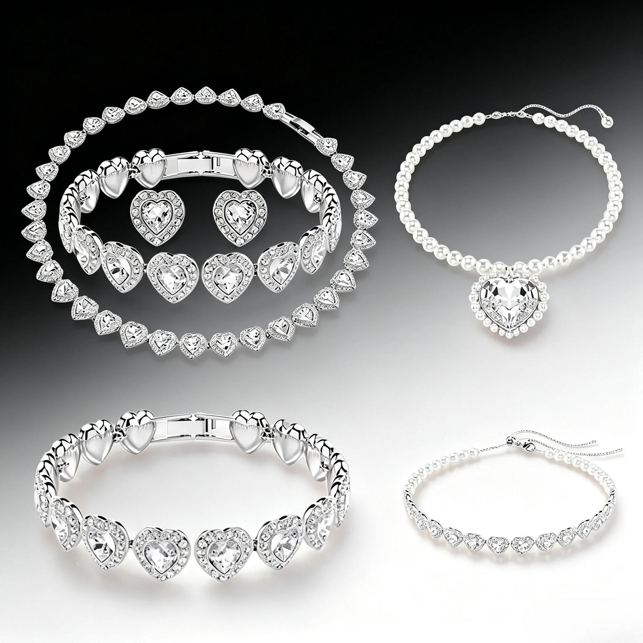 2026 Unique Cube Beating Heart Collection Fine Necklace Earrings Bracelet Charming for Women Luxury Brand Jewelry Set