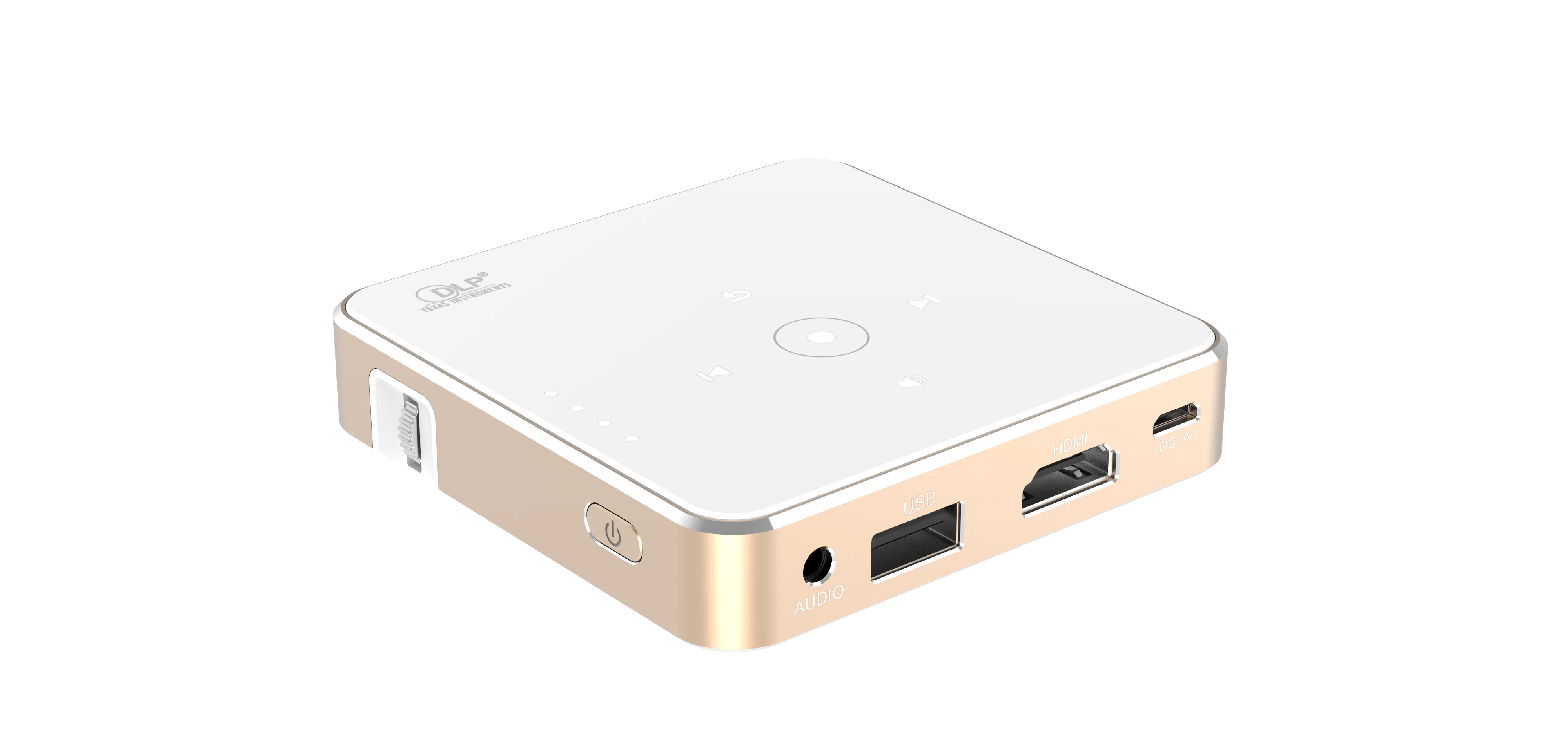 HAMOLB HA12 الترا جهاز عرض صغير محمول HD 1080p دعم LED DLP قابلة للشحن بيكو العارض 100 "عرض المدمج في مكبر الصوت #3