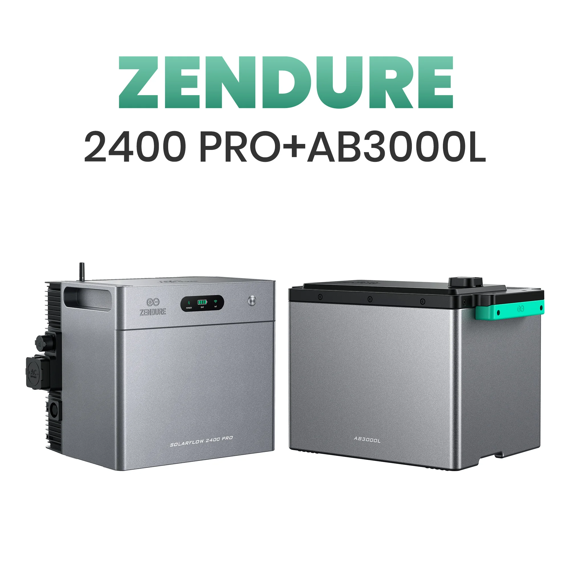 Zendure SolarFlow 2400 Pro + 1x AB3000L 2.88kWh Solarspeicher 0% MwSt.
