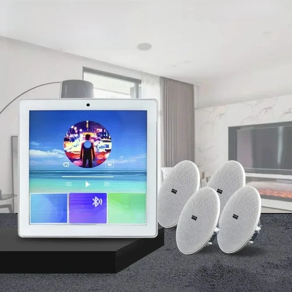 Bluetooth Wandversterker Smart Home Audio Mini Touchscreen 4*20W Stereogeluid Muziek PA-systeem Luidspreker Plafondluidspreker pak - afbeelding 2