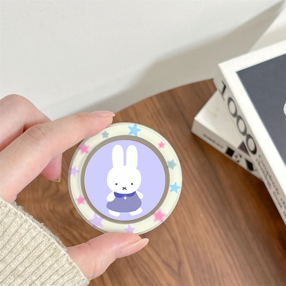 

Новая магнитная телескопическая подставка для телефона INS Korea Cute Star Miffy Rabbit с воздушной подушкой, портативная магнитная подставка Magsafe, подарок на день рождения