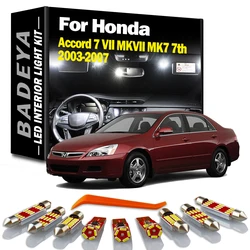 BADEYA 17Pcs Canbus LED Interior Map Dome Light Lamp Kit For Honda Accord 7 VII MKVII MK7 7th 2003 2004 2005 2006 2007 Car Bulbs
