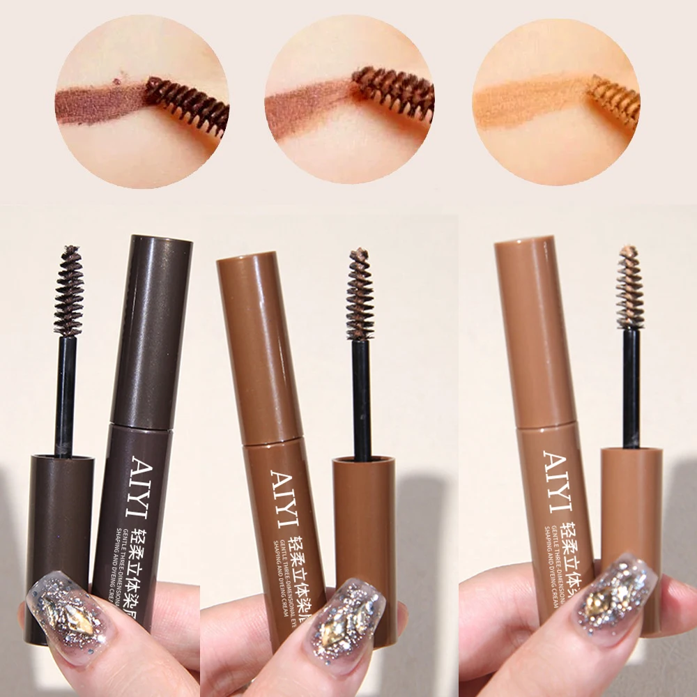 Buildable Color Eyebrow Dye Cream AIYI Waterproof Long Lasting 3D Volumizing Brow Mascara