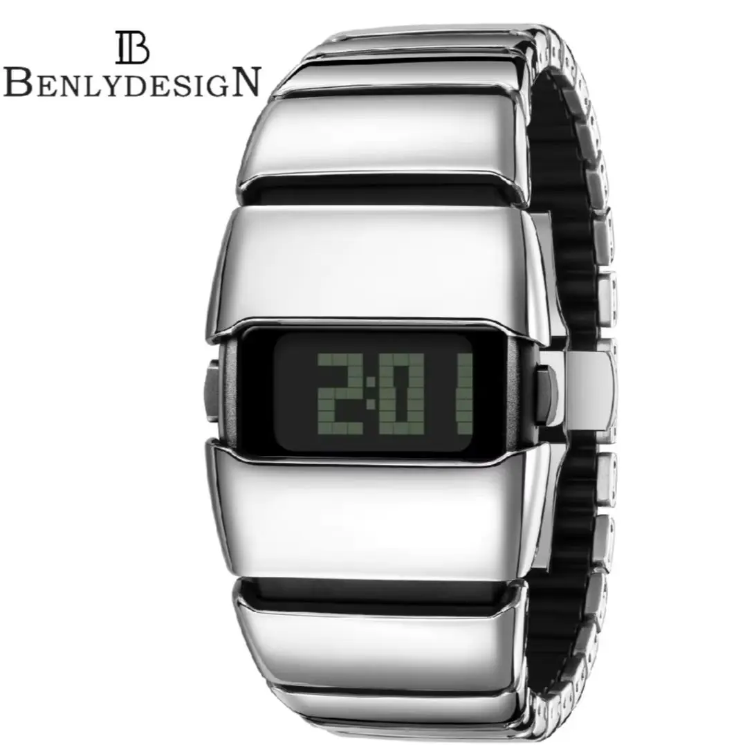 BENLYDESIGN Unique Metal Watches Retro-futuristic Watches For Men Punk Style Fashion Electronic Trendy Stylish Y2K Watches X6000