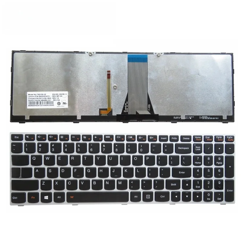 Klawiatura amerykańska dla Lenovo G50-70 G50-45 G50-70AT G50-30 Z50 B70-80 Z70-80 305-15ABM 305-15IBD 305-15IBY G70-35 G70-70 G70-80 E50-70 — zdjęcie 2
