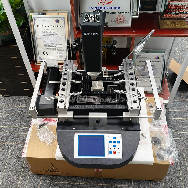 US Stock Fast Shipping Professional HT-R490 BGA Rework Station 3 Zones Heating 220V CE Certified IC Welding Machine