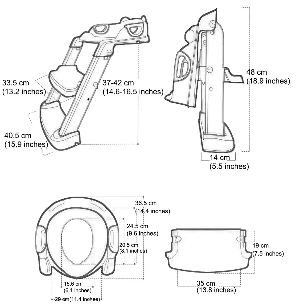 بو أطفال الأطفال وسادة الطفل قعادة كرسي التدريب مقعد المرحاض سلم مع خطوة البراز سلم المرحاض للأطفال #6