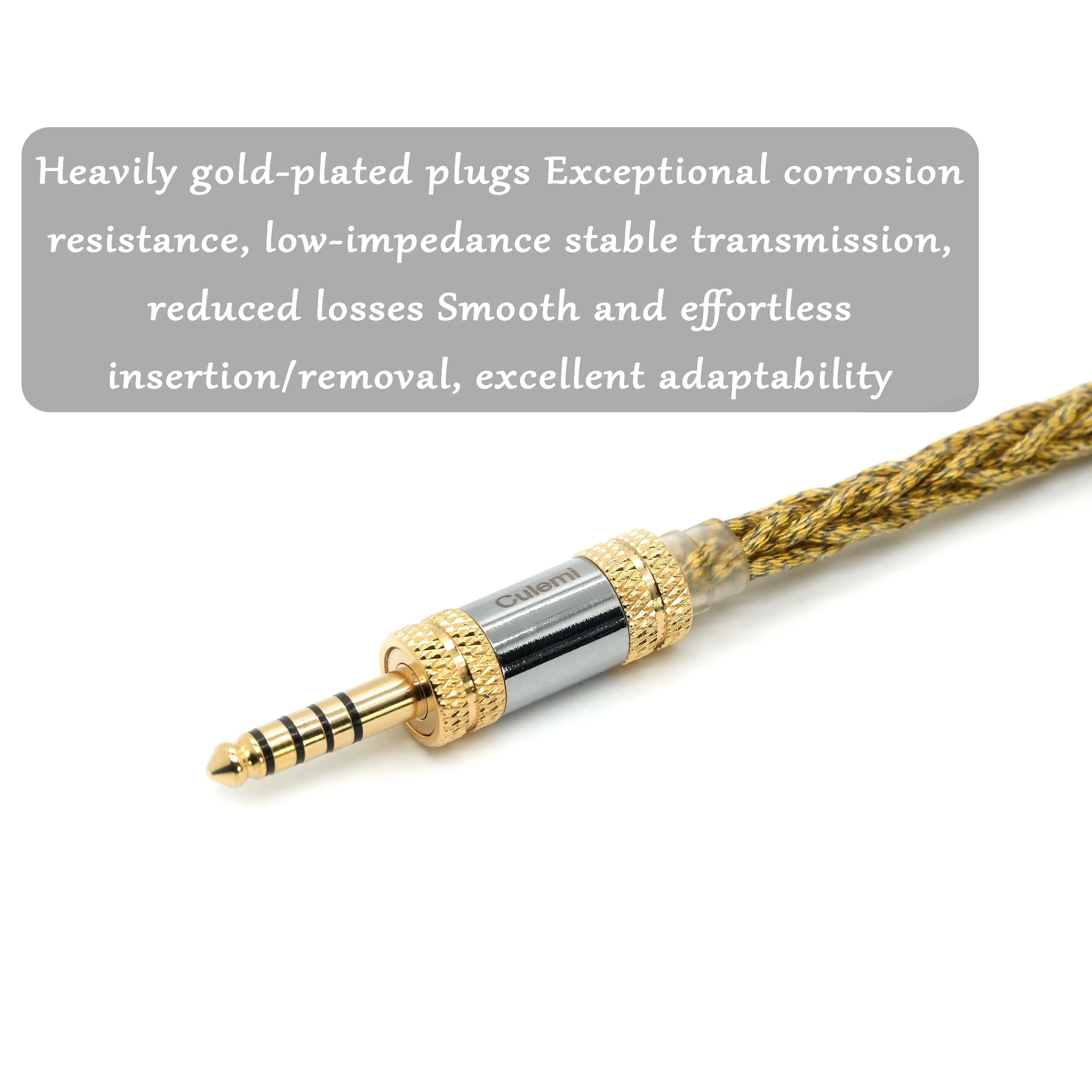 Culemi-10 Premium Flagship HiFi Upgrade-Kabel 2,5/3,5/4,4 mm symmetrischer Stecker 2PIN/Dual/MMCX/IE900 für Delci Explorer DaVinci – Detail 5