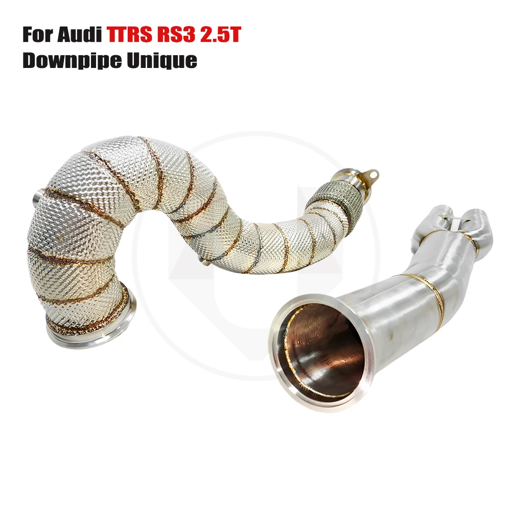 UNIQUE For 2017-2021 Audi RS3 2.5T 89mm Front Downpipe With insulator downpipe without cat exhaust pipe