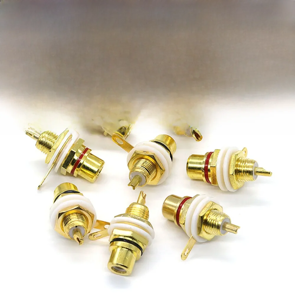 1 para żeńskie złącze wtykowe RCA Adapter do montażu na panelu podwozia Wtyczka terminala audio Wtyczka 3,5 mm Wtyczka AV — zdjęcie 2
