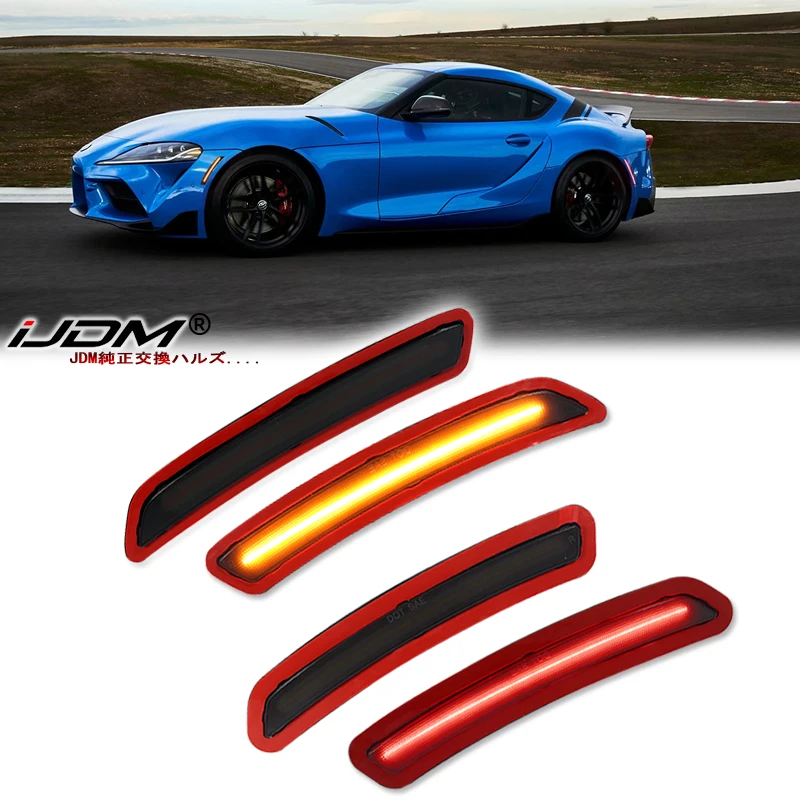 

Для Toyota GR Supra 2020-2024 дюйма, объектив головного света, боковой габаритный фонарь, янтарный, передний, красный, задний, боковой, отражающий свет