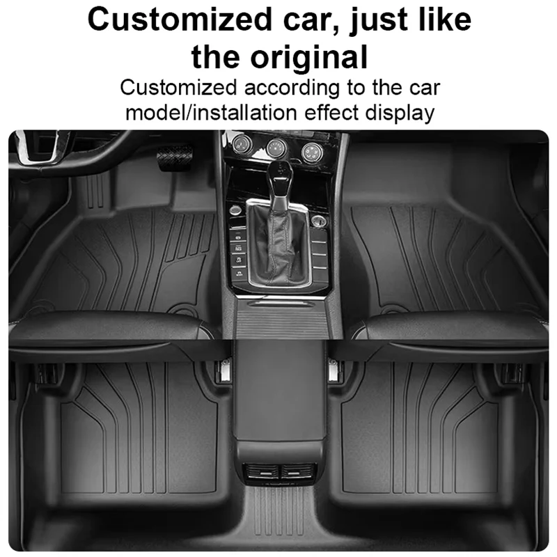 3cps مادة TPE سيارة الكلمة حصيرة لفولكس واجن لشركة فولكس فاجن ID.4 2021-2024 LHD الفاخرة مقاوم للماء الطين السجاد القدم غطاء وسادة الطين الكامل #2