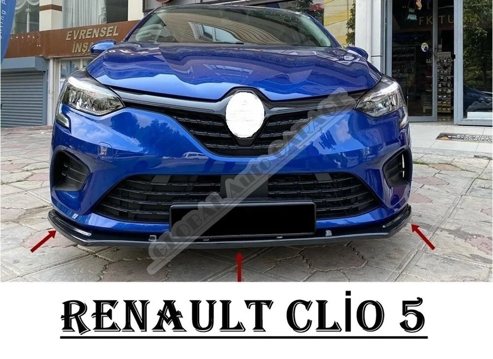 Front Bumper Attachment For Renault Clio 5 2019 2020 Front Lip Diffuser Universal Auto Accessory Car-styling Body Kit Ornament