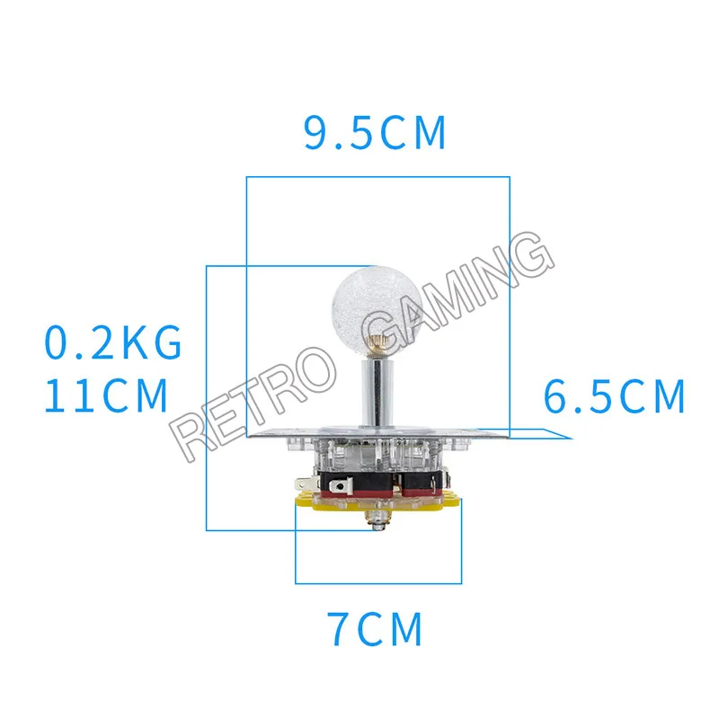 12V Illuminated Colorful Flashing LED Mircoswitch Joystick for Fishing Game Slot Machines Arcade Toy Crane Cabinet Claw Machine