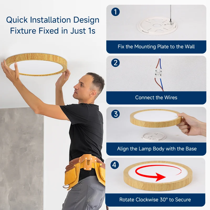 Chuangyang رقيقة جدا جولة Led مصباح السقف تركيبة إضاءة المنزل سطح Led ضوء السقف الحديثة المطبخ الحمام غرفة المعيشة
