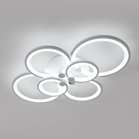 Modern Circular - Ring LED Ceiling Light, 80W 6500K, Stylish Living Room/Dining Room Ceiling Lamp