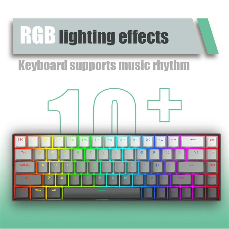 

E-YOOSO Hz-68 Mini Wired Mechanical Gaming Keyboard Magnetic Switch RGB 8K RT 68 Keys for Computer PC Laptop Detachable Cable