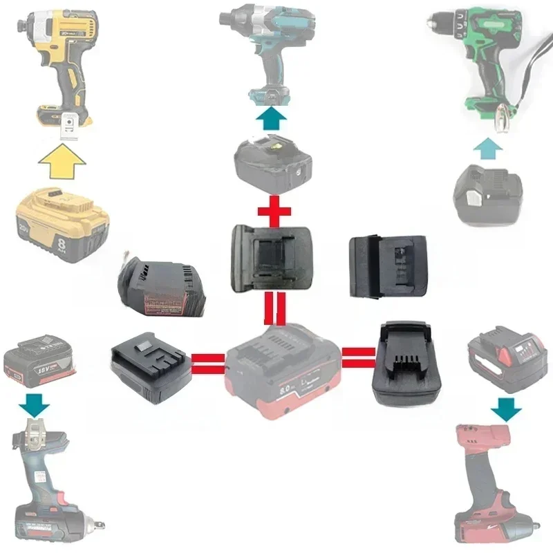 MBB18MTL MBB18DWL MBB18BSL MBB18MWL Adapter konwertera dla Metabo dla Makita dla DeWalt dla Bosch dla Milwaukee Hitachi bateria — zdjęcie 2