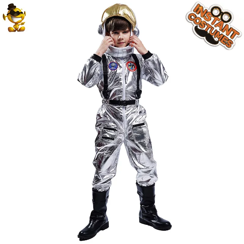 Kinderen Party Astronaut Kostuum Halloween Cosplay Alien Ruimtevaarder Jumpsuit Jongen Astronaut Kostuum Party