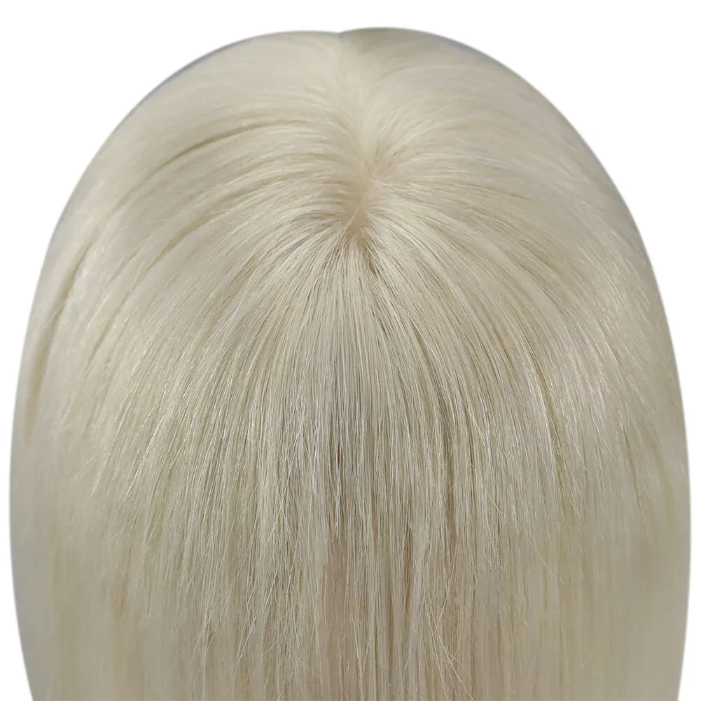 LaaVoo Virgin Topper Mono And PU Base Hair 3*5inch Human High Quality Hair Pieces For Thinning Hair Natural Topper Real Hair