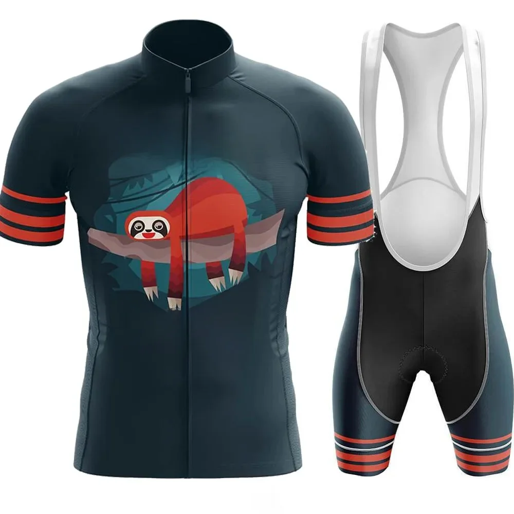 AliExpress 2023 Sloth Can Do Slower - Men's Cycling  Jersey Set Summer Cycling Clothing Road Bike Shirts Suit Bicycle Bib Shorts MTB Ropa