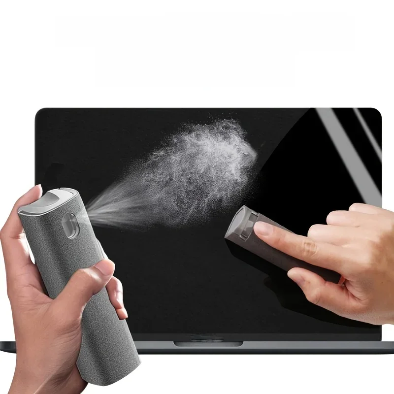 Zestaw butelek z rozpylaczem do czyszczenia ekranu z mikrofibry 2 w 1 Telefon komórkowy Komputer Ściereczka z mikrofibry do czyszczenia iPhone'a Chusteczki do czyszczenia okularów — zdjęcie 2