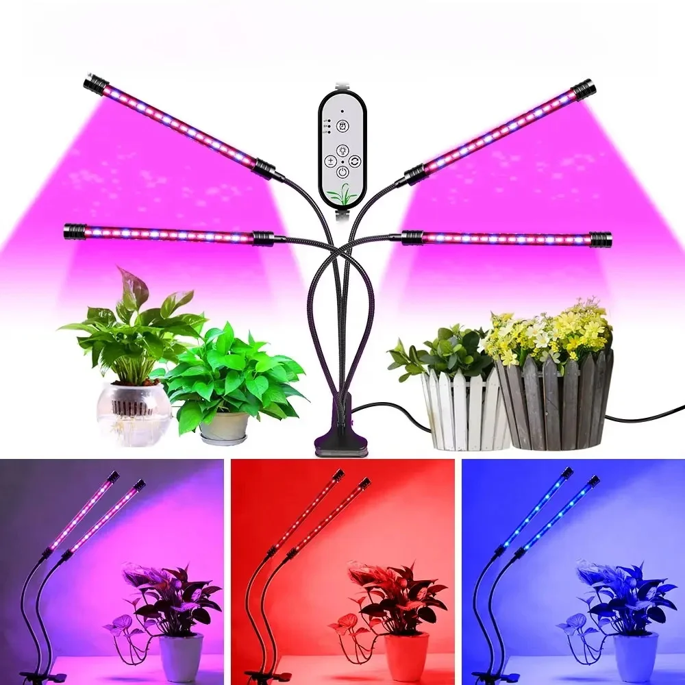 Full Spectrum LED Grow Light Flower Seed Hydroponics Cultivation Growth Box Waterproof Indoor Plant Lamp Dimming Timing Function
