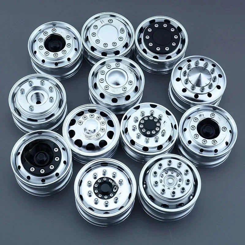 2 stuks Aluminium Wielaandrijving/Lager Hub Velg Upgrade voor 1/14 Tamiya RC Truck SCANIA 770S 56368 VOLVO ACTROS MAN Model Auto - afbeelding 2