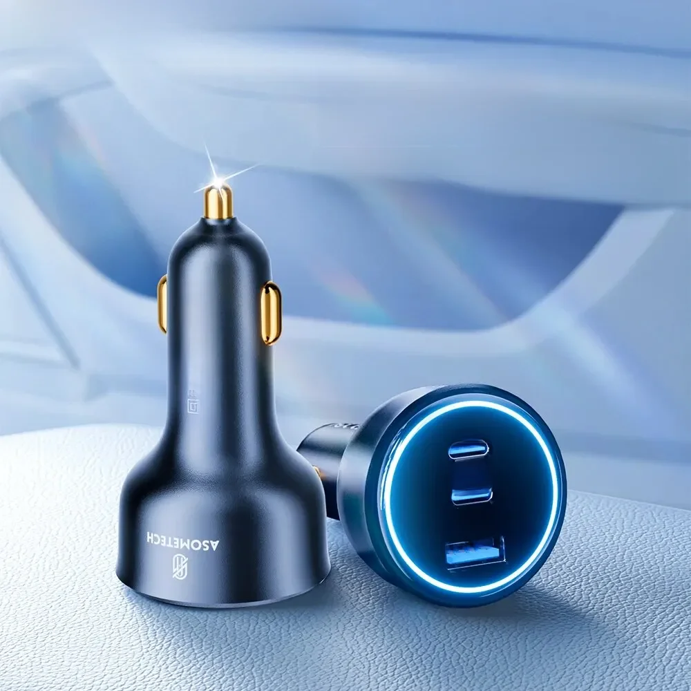 ASOMETECH 138W chargeur de voiture USB Type C GaN chargeur 100W 65W 45W 20W PPS PD QC3.0 chargeur rapide pour ordinateur portable iPhone 15 Samsung S23