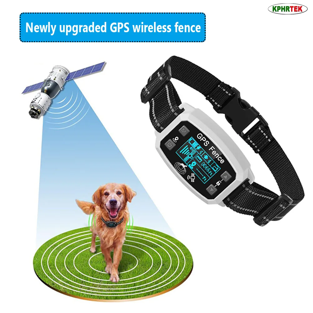 

XW-T19 GPS беспроводной ошейник для забора для собак регулируемый диапазон перезаряжаемый водонепроницаемый