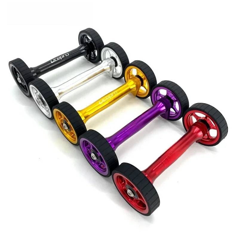 AliExpress New Litepro For Brompton Bearing Easywheel Extension Bar Widening And Thickening Easy Wheel Rear Racks Telescopic Rod