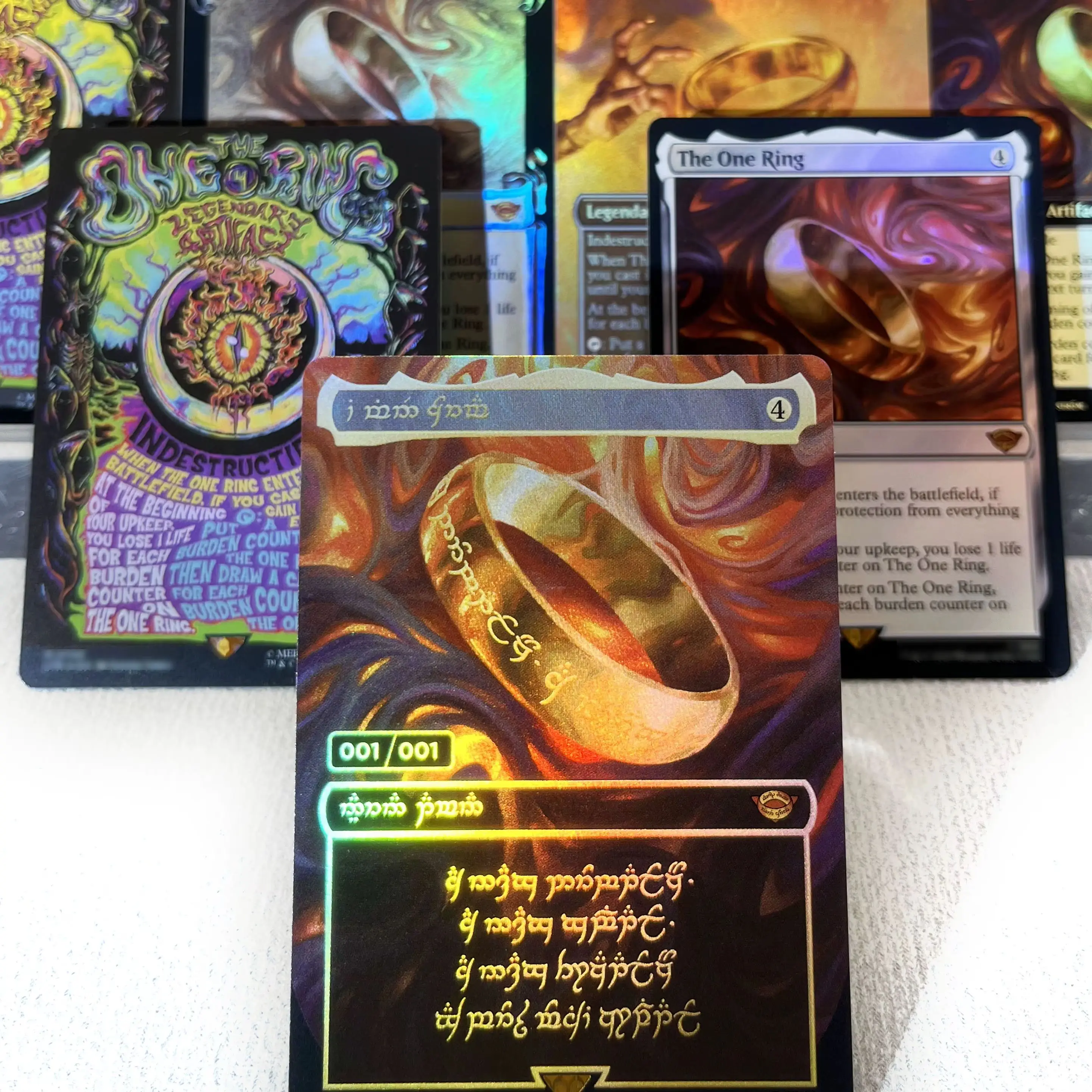 LTR LTC FOIL3--001 Tarjetas mágicas proxy Tcg The One Ring Dawn of a New Age Shadow of the Enemy Orcish Bowmasters reunión