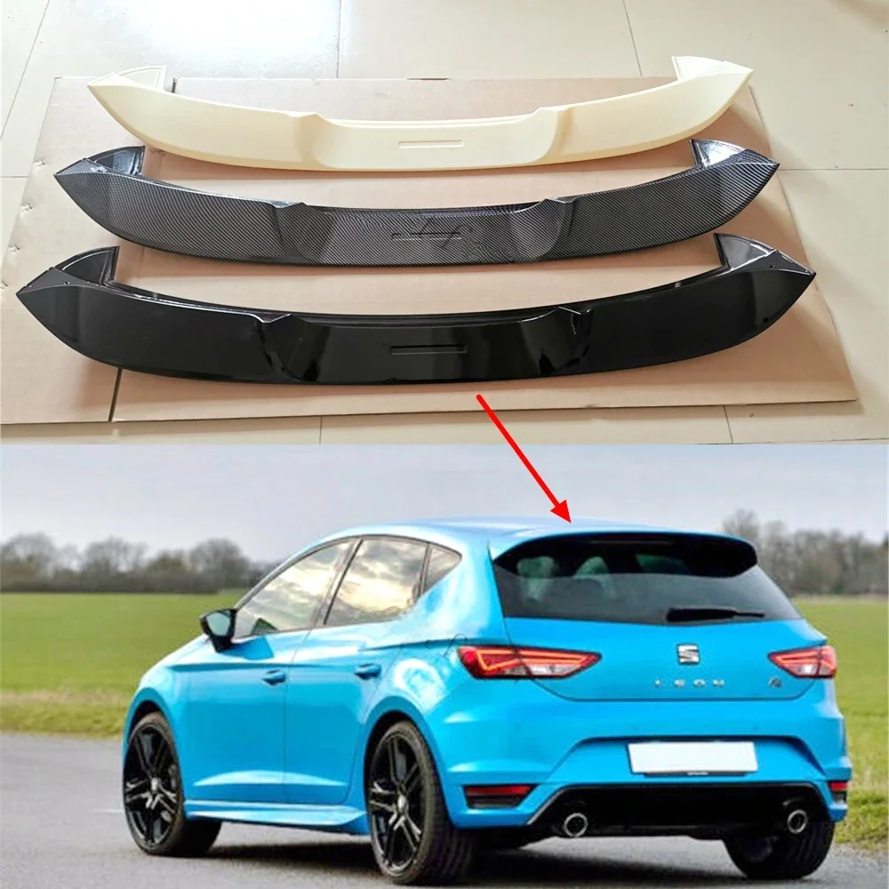 Voor Seat LEON MK3 5F FR Stijl Hatchback 5 Deuren 2012-2020 ABS Achterspoiler Lip Kofferbak Vleugel niet Fit 3 Deuren en stationwagen - afbeelding 2