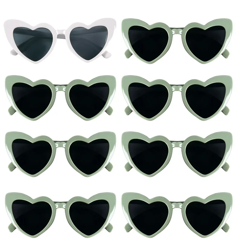 Hen Night Love Sunglasses Bachelorette Party Bridesmaid Gift Avocado Green Heart Shape Glasses Bridal Shower Wedding Supplies — zdjęcie 2