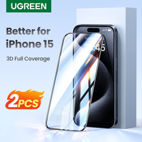 UGREEN for iPhone 15 14 13 12 11 Pro Max Screen Protector for iPhone 14 Plus Tempered Glass for iPhone 11 XR Glass 9D Films