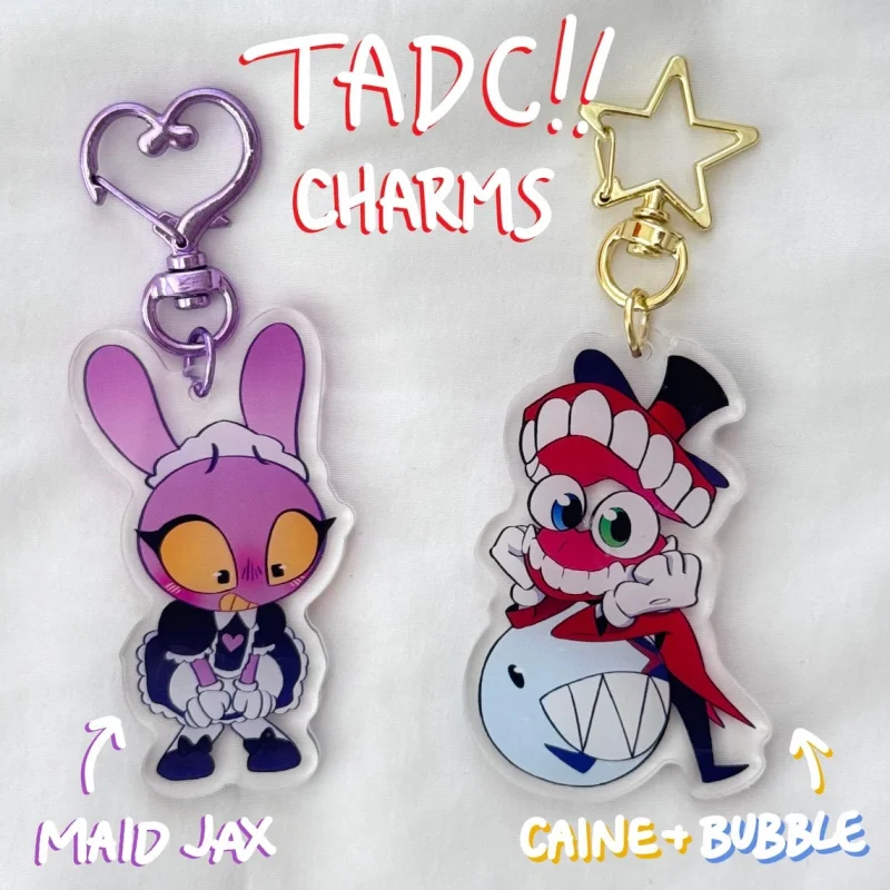 Der Erstaunliche Digitale Zirkus Acryl-Schlüsselanhänger |   Maid Jax, Caine/Bubble