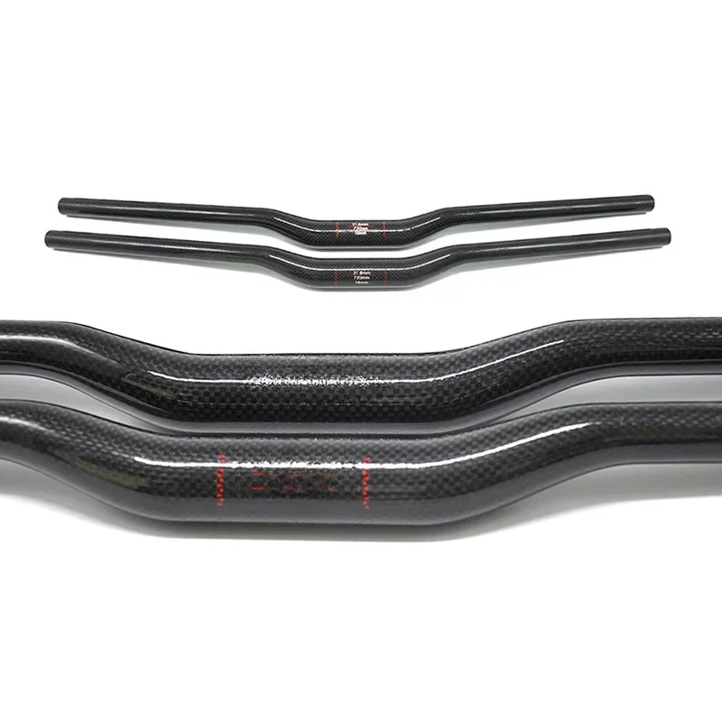 AliExpress NO TRADEMARK Carbon handlebar mountain bike bicycle handlebar carbon handlebar MTB 3k 31.8*600 760mm