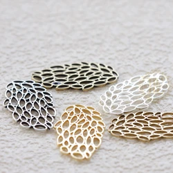 DIY Supply-Premium Plated Solid Brass Finding Leaf - 26.1x14.8mm (4890C-4)